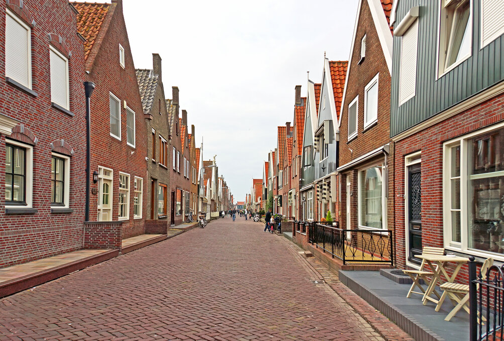 Een typische Nederlandse straat.