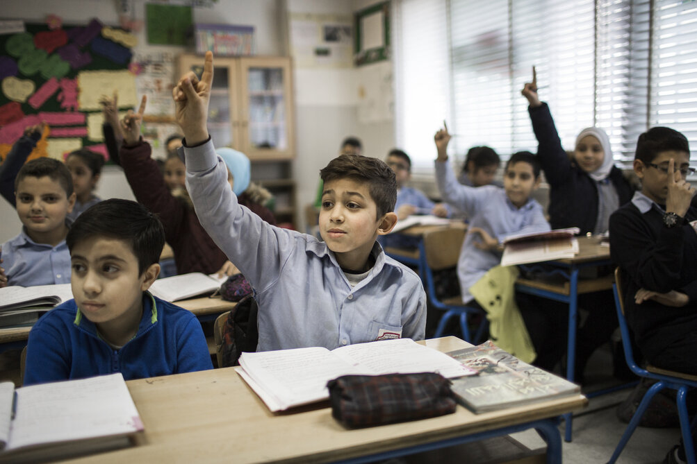 Syrische en Libanese kinderen in de klas