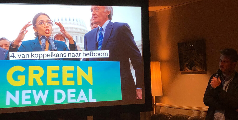 Thijs van Spaandonk verwijst naar de Green New Deal