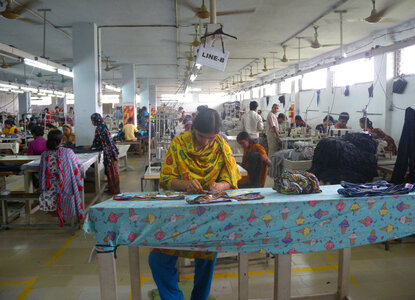 Een kledingfabriek in Bangladesh.