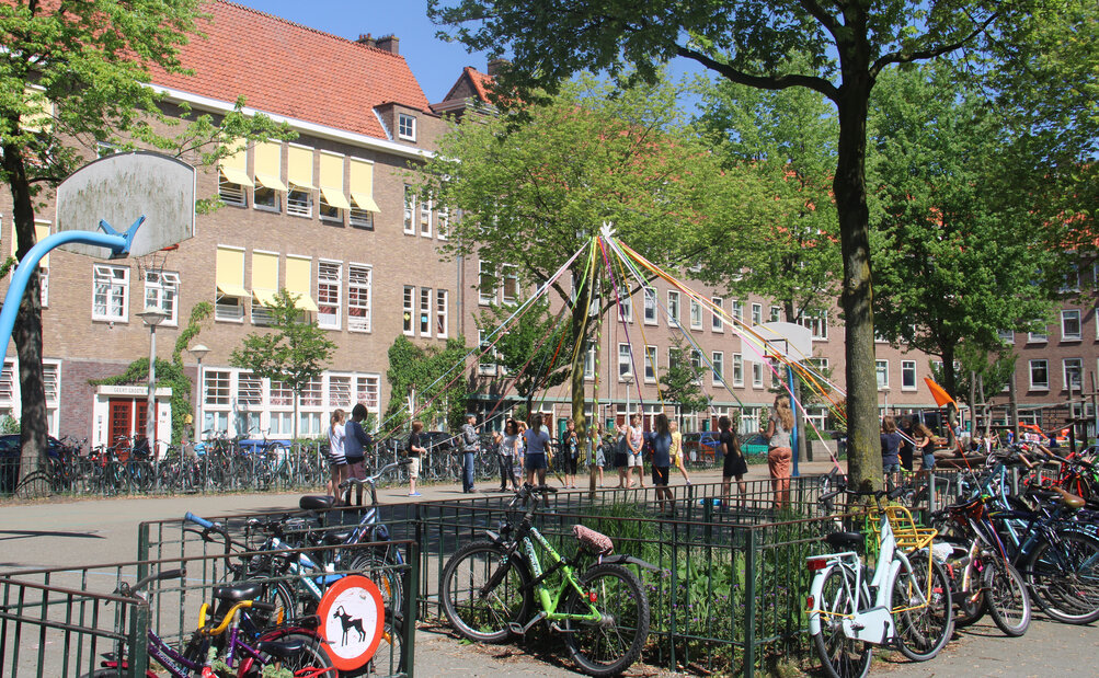 Schoolplein van de Geert Groote School in Amsterdam